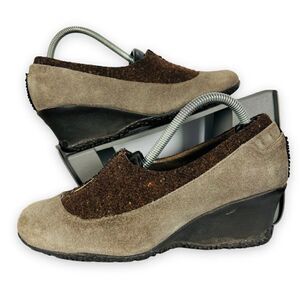 Merrell Tulip Grey Wedge 2-Tone Grey / Brown Women's 6